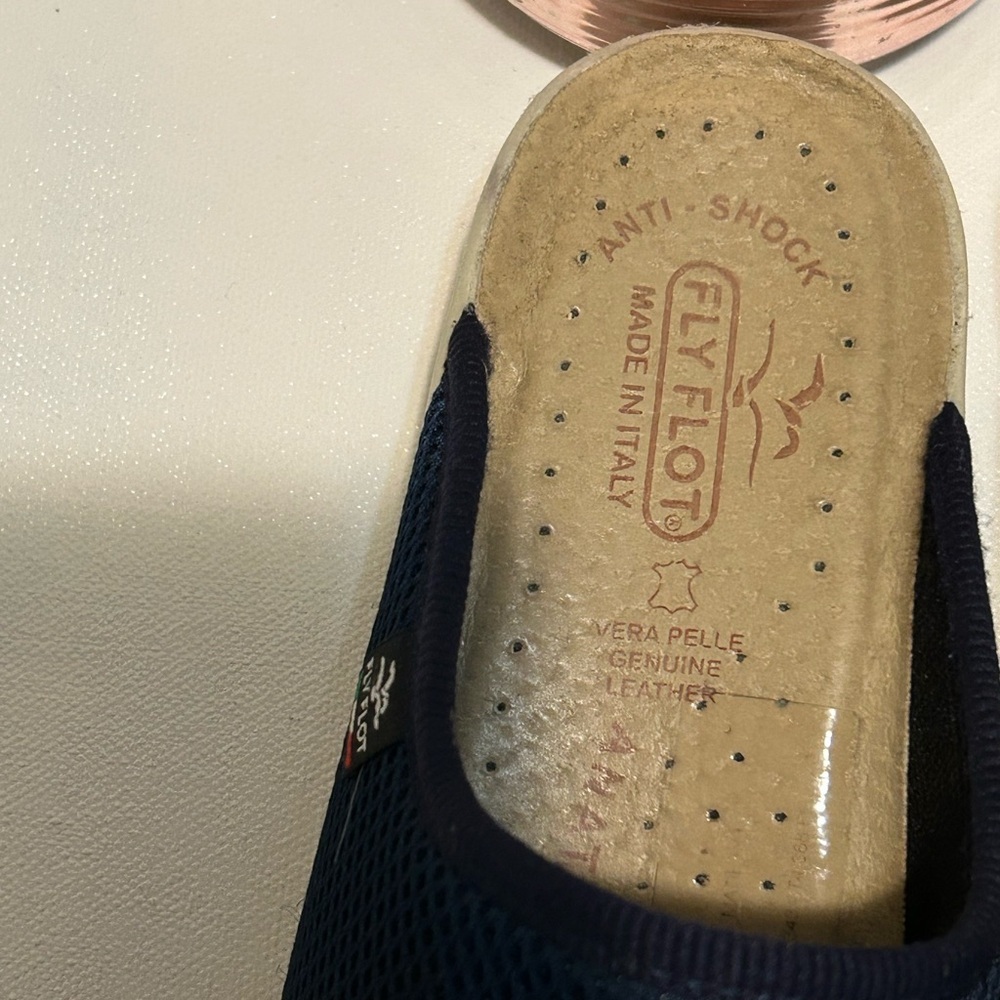 Navy Mesh Slip-On Loafers by - Picture 3 of 5